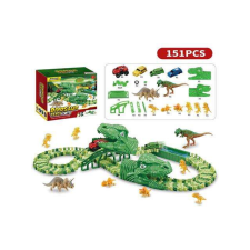 Magic Toys Dinoszaurusz kalandpark autópálya szett 151db-os autópálya és játékautó