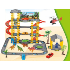 Magic Toys Emeletes parkolóház dinoszauruszokkal autópálya és játékautó