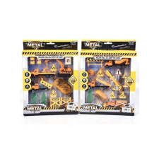 Magic Toys Építőipari játékszett kétféle változatban járművekkel és kiegészítőkkel autópálya és játékautó