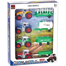 Magic Toys Farm traktor utánfutóval 8 db-os szett autópálya és játékautó