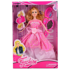 Magic Toys Fashion divatbaba rózsaszín báli ruhában kiegészítőkkel 29cm baba