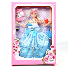 Magic Toys Fashion hercegnő divatbaba kék ruhában, táskával baba