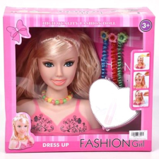 Magic Toys Fésülhető babafej sminkszettel és fésűvel baba