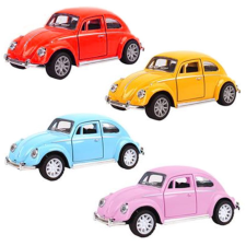 Magic Toys Hátrahúzós Volkswagen Bogár kisautó fénnyel és hanggal 1/32 többféle változatban autópálya és játékautó