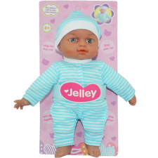 Magic Toys Jelley baba kék csíkos ruhában 25cm baba