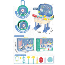 Magic Toys Kék 2az1-ben orvosi szett gurulós bőröndben kreatív és készségfejlesztő