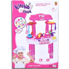 Magic Toys Kitchen Cook Pink játékkonyha fénnyel és hanggal konyhakészlet