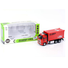 Magic Toys Konténeres teherautó jármű fénnyel 1/38 autópálya és játékautó