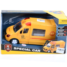 Magic Toys Lendkerekes Expressz futár furgon fénnyel és hanggal autópálya és játékautó