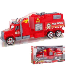 Magic Toys Lendkerekes tűzoltókocsi két változatban 28 cm-es autópálya és játékautó
