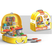 Magic Toys Little Chef minikonyha készlet vállra akasztható hátizsákban 26db-os készlet konyhakészlet