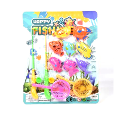 Magic Toys Műanyag horgász játékszett két horgászbottal, szákkal és tengeri állatokkal kreatív és készségfejlesztő