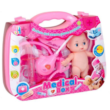 Magic Toys Pink orvosi szett babával és kiegészítőkkel bőröndben kreatív és készségfejlesztő