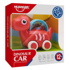 Magic Toys Piros dínós bébi kisautó mozgóképpel 10,5cm autópálya és játékautó