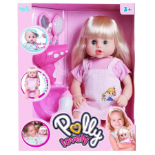 Magic Toys Pisilős baba szőke hajjal, bilivel és kiegészítőkkel baba