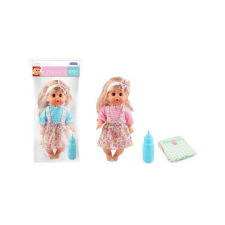 Magic Toys Pislő baba virágos szoknyában kiegészítőkkel 30cm baba