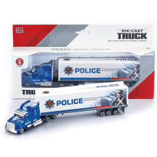 Magic Toys Rendőrségi konténerszállító kamion 1:58-as méretben autópálya és játékautó