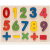 Magic Toys Színes fa formaillesztő puzzle számokkal 15db-os készlet