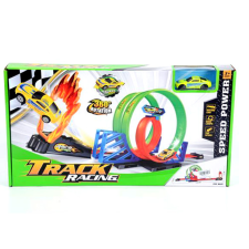 Magic Toys Track Racing versenypálya hurokkal és hátrahúzós kisautóval autópálya és játékautó