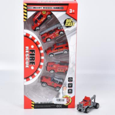 Magic Toys Truck Team: Tűzoltósági 6db-os kisautó szett 1/64-es autópálya és játékautó
