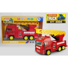 Magic Toys Tűzoltó teherautó fénnyel 37cm-es autópálya és játékautó