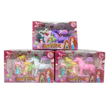 Magic Toys Unikornis szett hercegnőkkel többféle változatban játékfigura