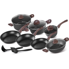 MagicHome Black Marble Line edénykészlet, 13 darabos edény