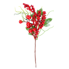  MagicHome karácsonyi ág, bogyókkal, piros, 32 cm karácsonyi dekoráció