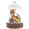  MagicHome karácsonyi dekoráció, Betlehem üvegkupolában, 7 LED, 2x AAA, belső, 11,8 x 11,8 x 19 cm