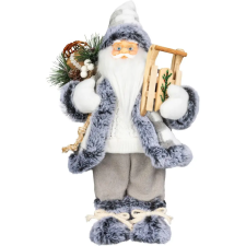 MagicHome karácsonyi dekoráció, Mikulás, fehér-szürke, 45 cm karácsonyi dekoráció