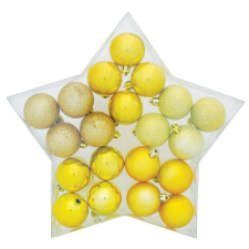  MagicHome karácsonyi gömbök, 20 db, arany, mix, 5 cm karácsonyfadísz