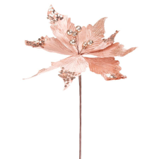  MagicHome karácsonyi virág, Poinsettia, réz, szár, virágméret: 31 cm karácsonyi dekoráció