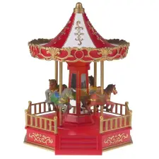 MagicHome MagicHome karácsonyi dekoráció, Körhinta, 4 színváltozó LED, dallamokkal, 3x AA, belső, 18,3 x 20 x karácsonyi dekoráció