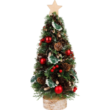 MagicHome műfenyő, talppal, csillaggal, 18 x 40 cm műfenyő