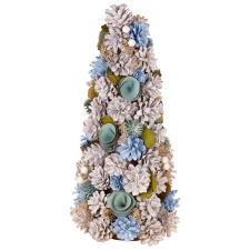 MagicHome Vianoce Karácsonyfa MagicHome Karácsony, feldíszített, natúr, kék, 40 cm műfenyő