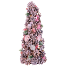 MagicHome Vianoce Karácsonyfa MagicHome Karácsony, feldíszített, rózsaszín, 40 cm műfenyő