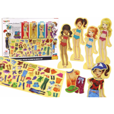 Mágneses babák ruházat styling puzzle, kirakós