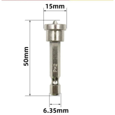  Mágneses csavar rögzítő, Mágneses bitfej (5 db) 50 mm szerszám kiegészítő