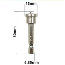 Mágneses csavar rögzítő, Mágneses bitfej (5 db) - 50 mm bitfej készlet