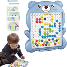  Mágneses tábla, gyöngykirakó Teddy mackó, kék kreatív és készségfejlesztő