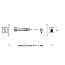 MAGNETI MARELLI gyújtókábelkészlet 941318111123 autóalkatrész