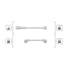 MAGNETI MARELLI gyújtókábelkészlet MAGNETI MARELLI 941319170019 autóalkatrész