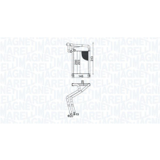 MAGNETI MARELLI Hőcserélő, belső tér fűtés MAGNETI MARELLI 350218488000 autóalkatrész