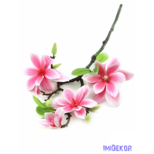  Magnólia ág 3+1v 56cm - Rózsaszín dekorációs kellék