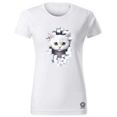 Magnolion 3d cica v1 női póló - 19 szín, XS-2XL