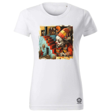 Magnolion Absztrakt bohóc v10 női póló - 19 szín, XS-2XL