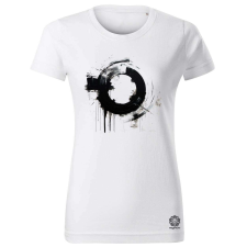 Magnolion Absztrakt fekete fehér kör v2 női póló - 19 szín, XS-2XL női póló