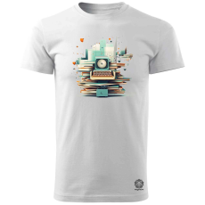 Magnolion Absztrakt könyvek v3 férfi póló - 19 szín, S-3XL