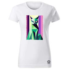 Magnolion Absztrakt macska karikatúra v4 női póló - 19 szín, XS-2XL női póló