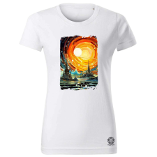 Magnolion Absztrakt szaturnusz v1 női póló - 19 szín, XS-2XL női póló